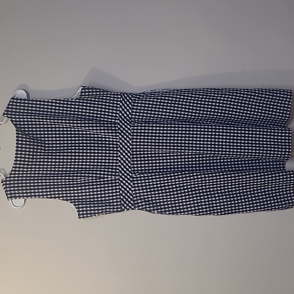 J. Crew Navy and White Gingham Midi Dress - Picture 7 of 16
